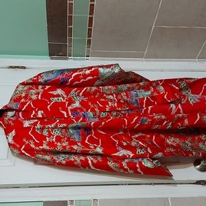 Red Kimono Vintage OS Jade